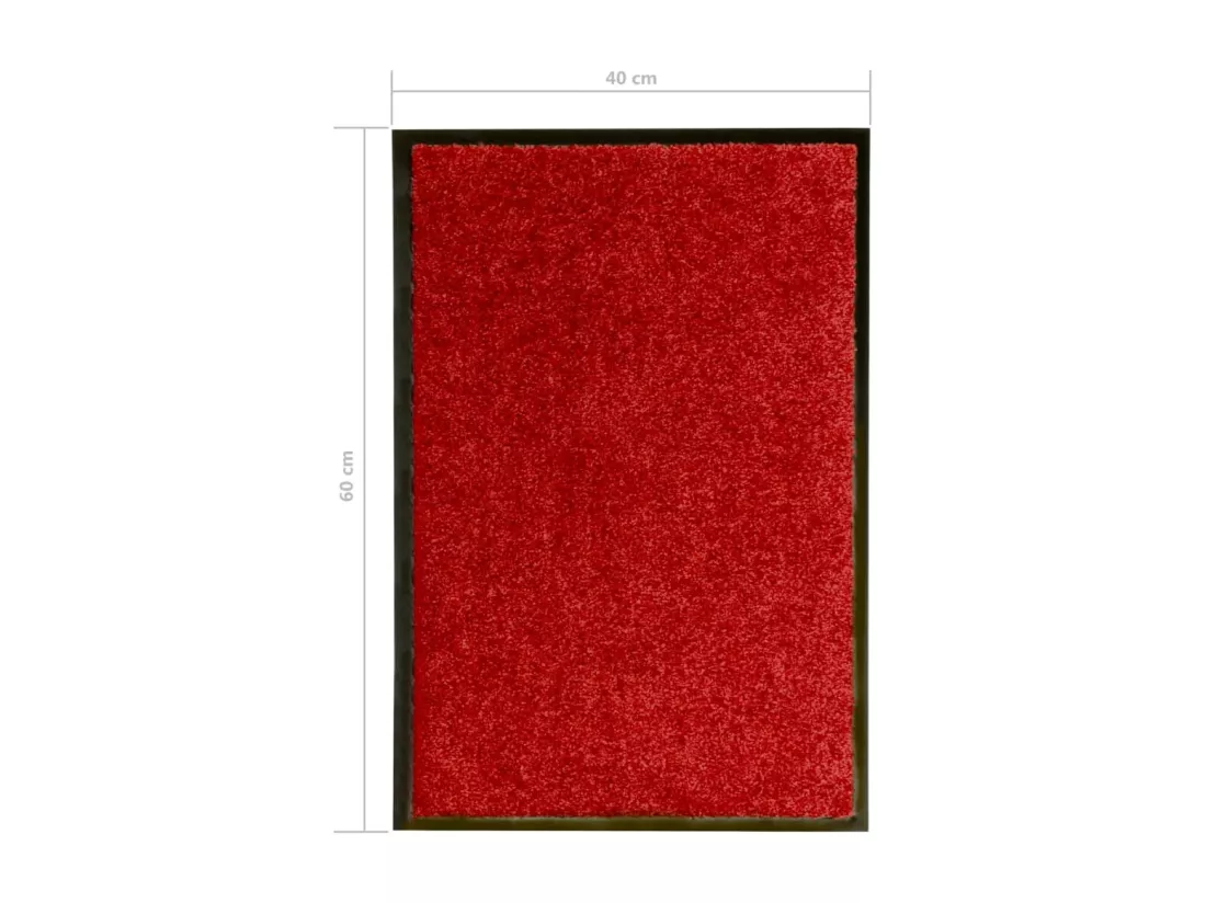 Paillasson lavable Rouge 40x60 cm