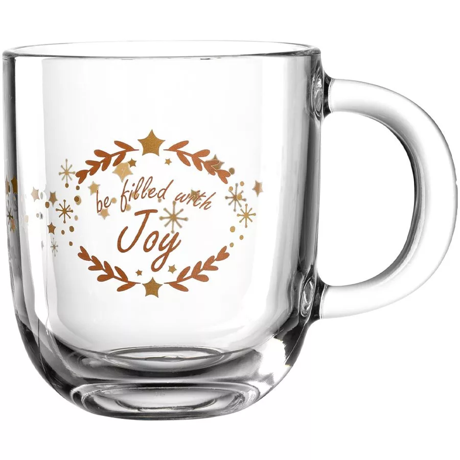Leonardo Tasse gold 'be filled with joy' Stella 400 ml gold