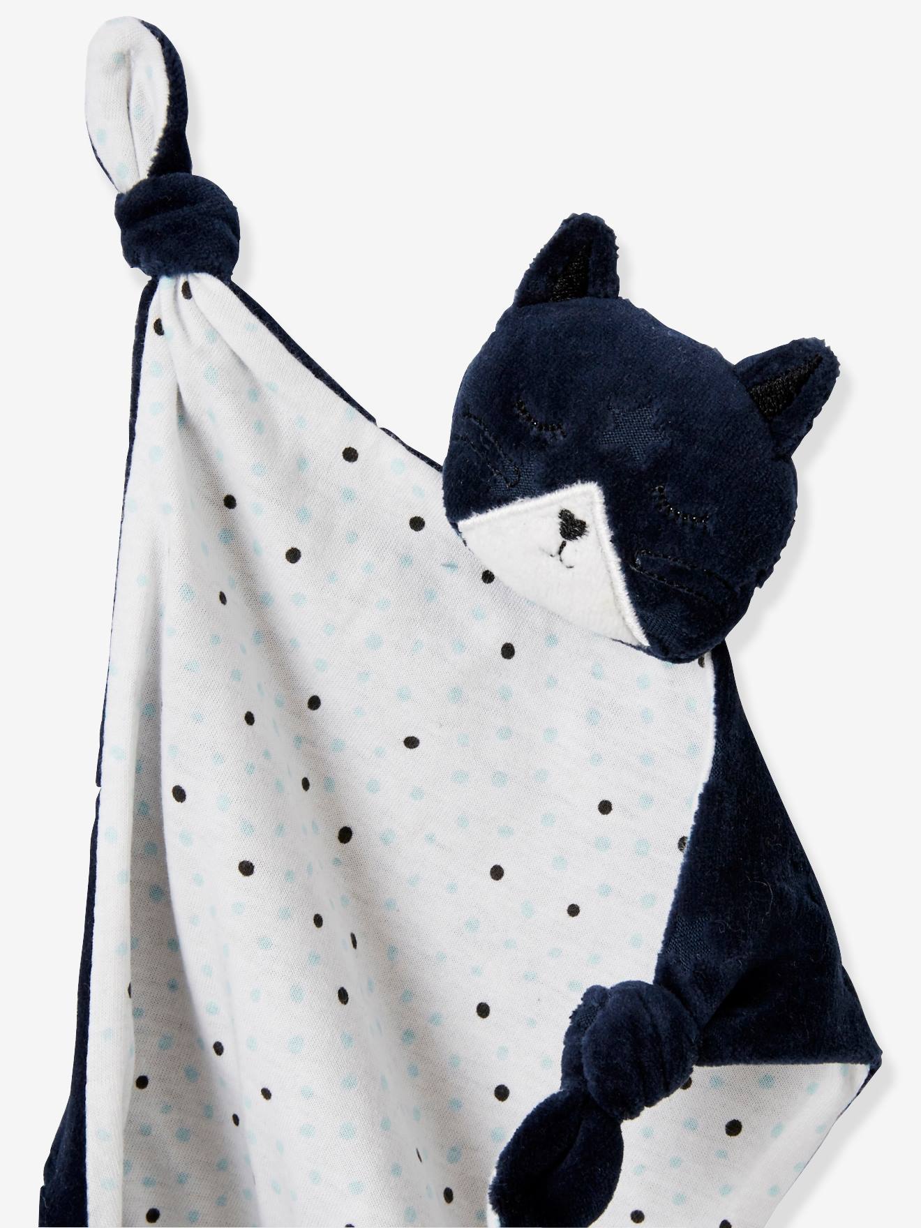 Conjunto de bebê de 4 peças em azul escuro liso com estampas