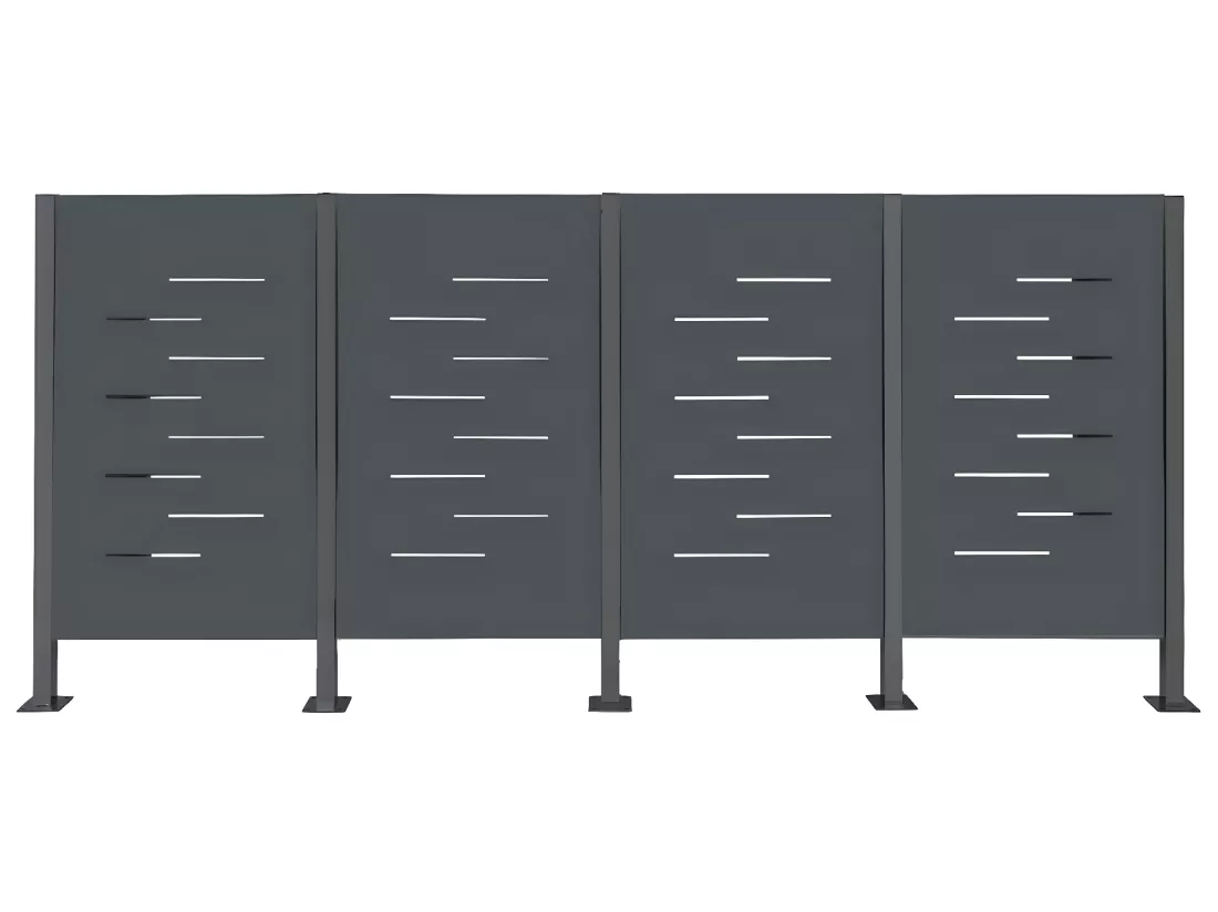 Clôture pour poubelles MCW-J55, anthracite