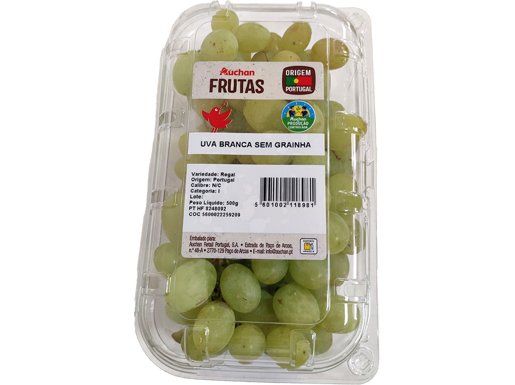 UVA BRANCA SEM GRAINHA AUCHAN CULTIVAMOS O BOM 500 G
