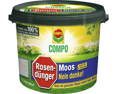 COMPO Moss-No-Thanks Gazonmeststof Mosbestrijder 7,5 kg voor 300 m²