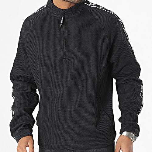 Sweat Col Zippé A Bandes Reebok Identity Vector Tape HS9443 Noir