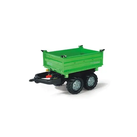 Rolly Toys 121502 Mega Trailer Deutz, Dreiseitenkipper, grün