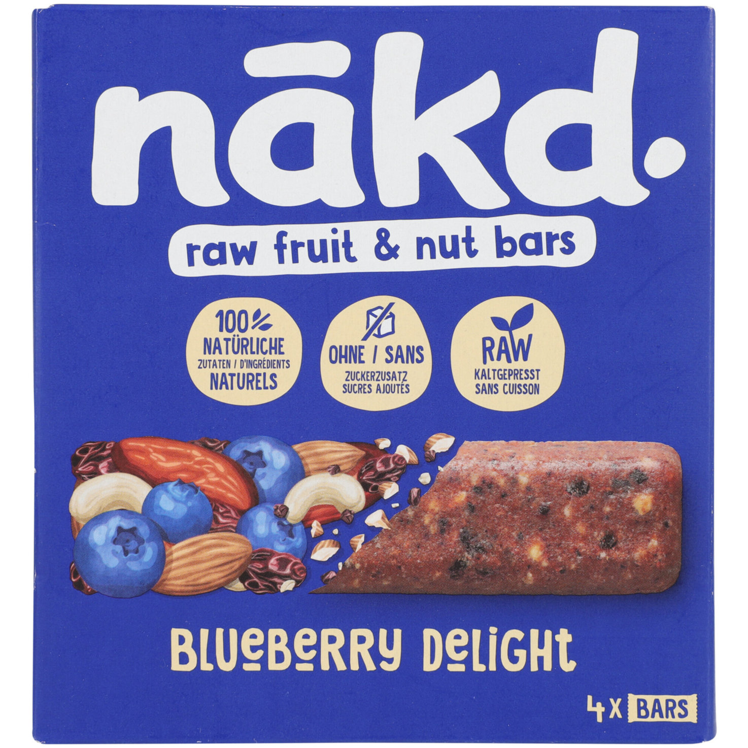 nākd. Frucht- und Nussriegel Blueberry Delight 4x35g