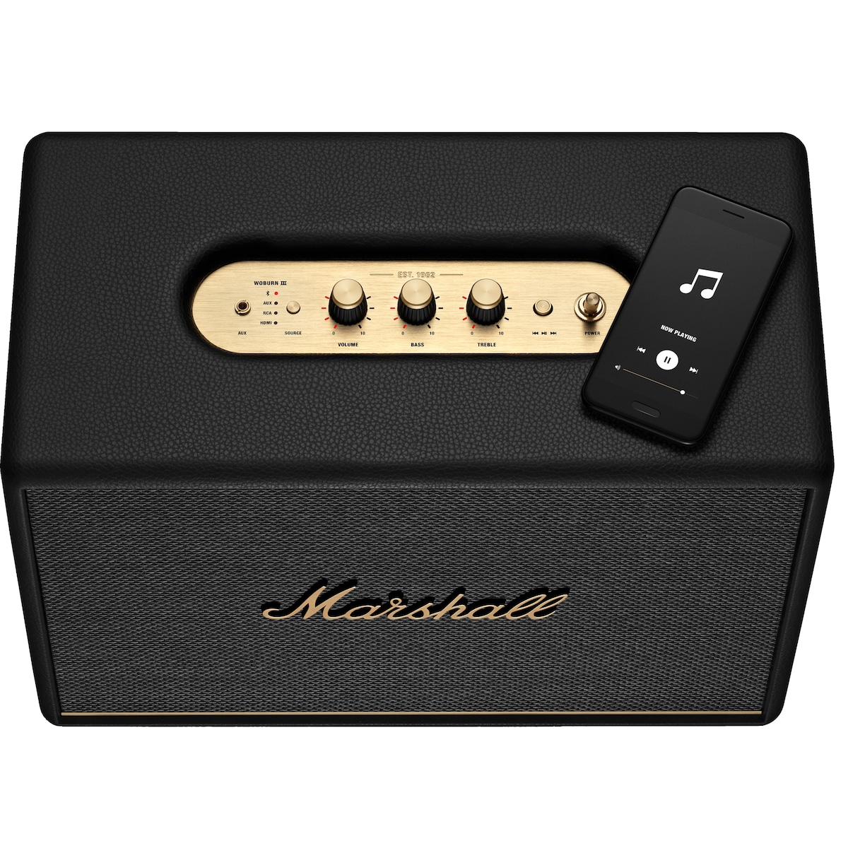 Marshall Woburn III Bluetooth høyttaler (sort)