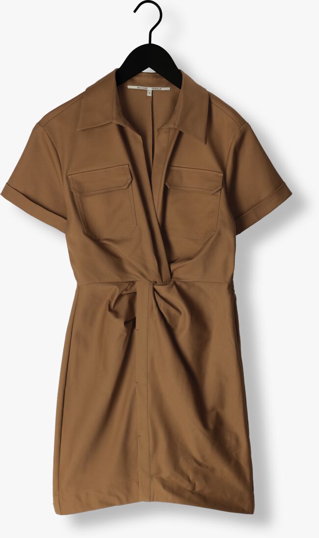 SECOND FEMALE camel second female mini jurk cheera dress