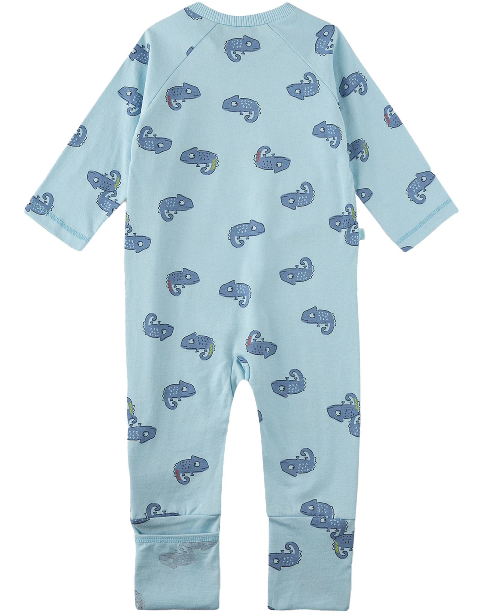 Langarm-Strampler BABY CHAMÄLEON in milky blue
