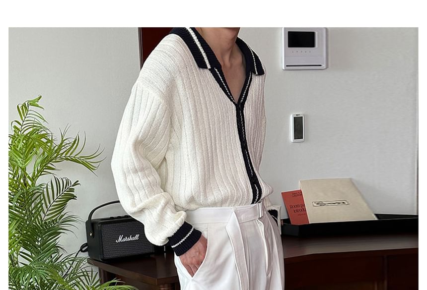 Okwano - Hoge taille effen rechte broek