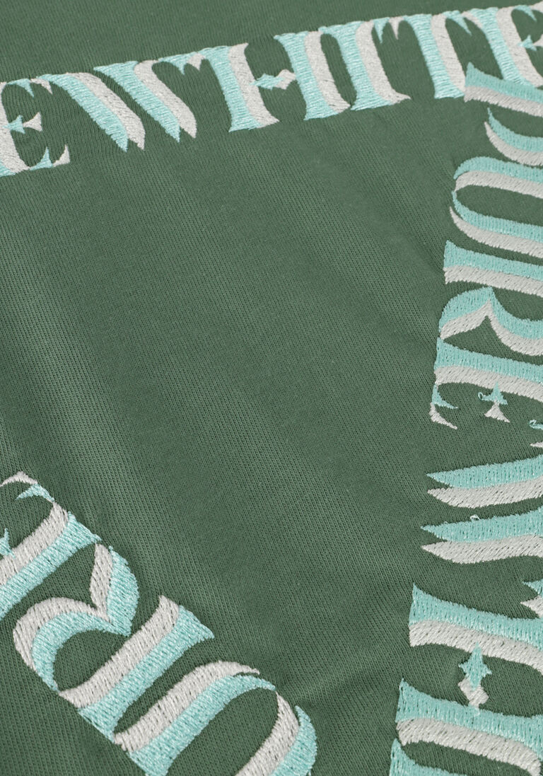 PUREWHITE donkergroene purewhite t-shirt tshirt with small logo at side and big back embroidery