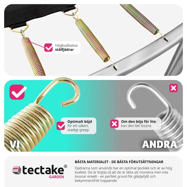 Trampolin med sikkerhedsnet