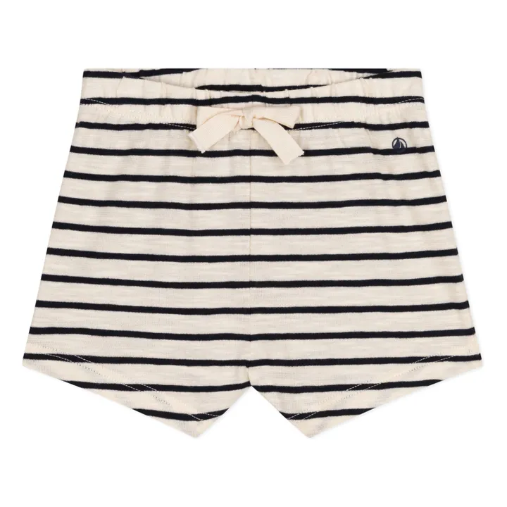 Petit Bateau Short Mercredi Jersey Flammé | Ecru