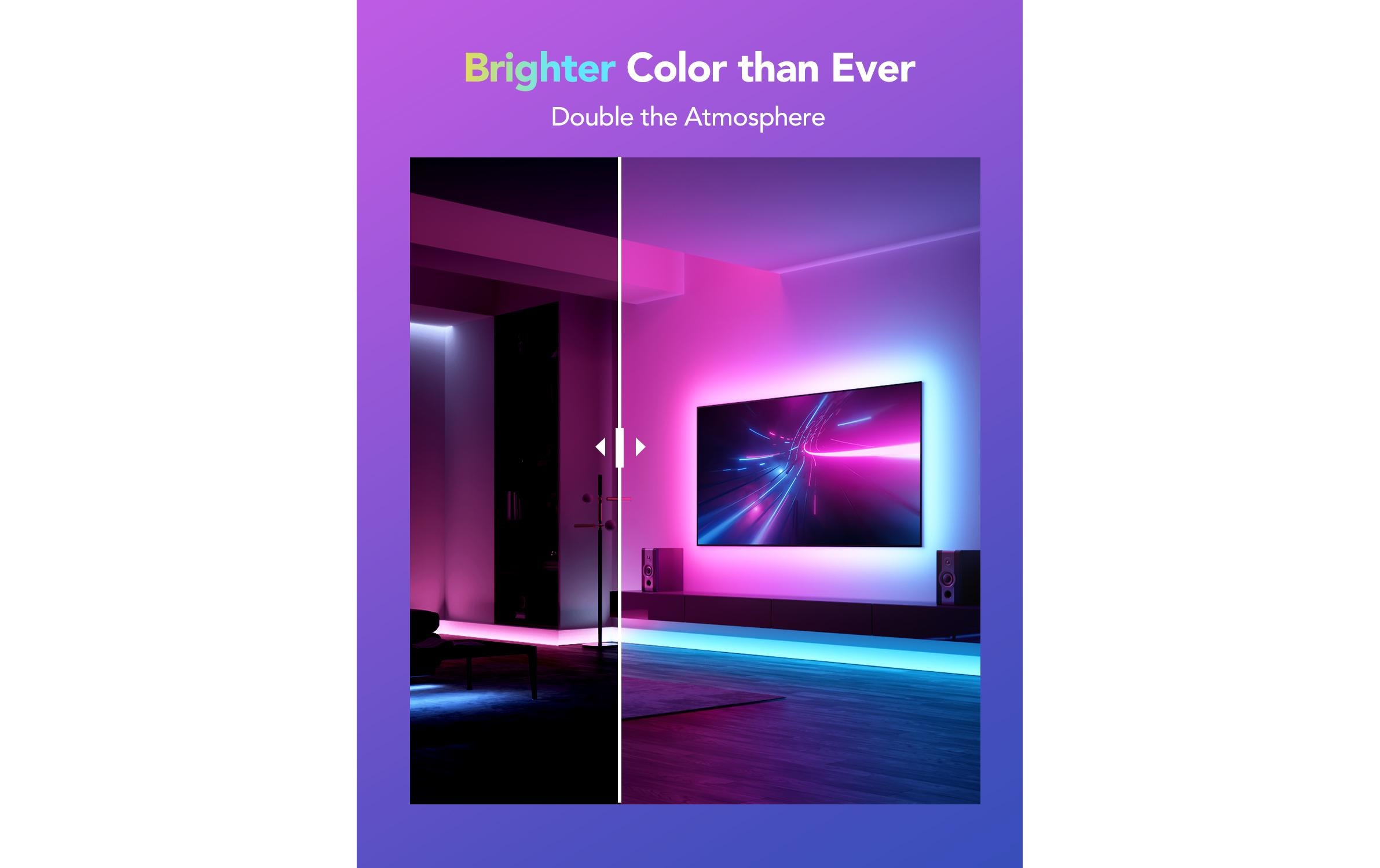 LED Stripe M1 Wi-Fi + Bluetooth, 5 m, RGBIC<br>LED-Leuchtstreifen mit Schutzbeschichtung