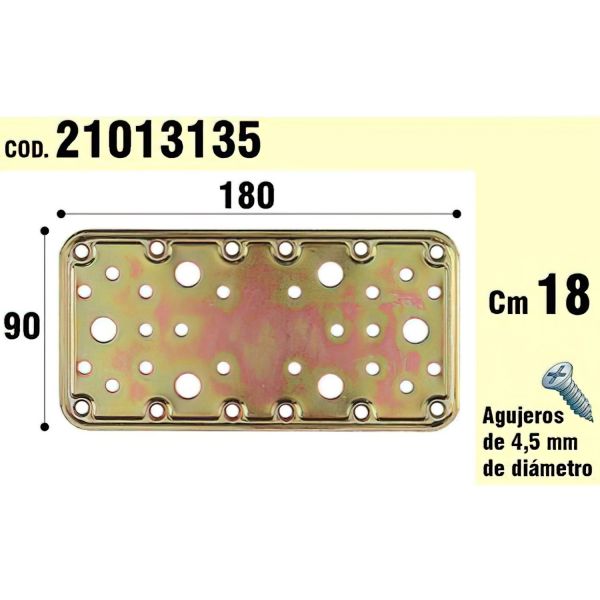 WOLFPACK Soporte para Madeira Placa Bicromatada 90x180 mm. Af 21013135