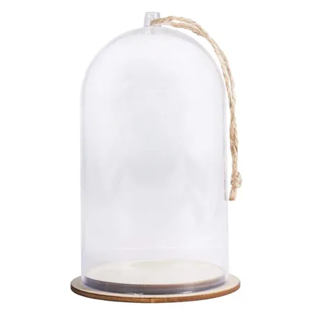 Rayher Acrylhaube mit Sockel und Jutekordel,8 x 13 cm