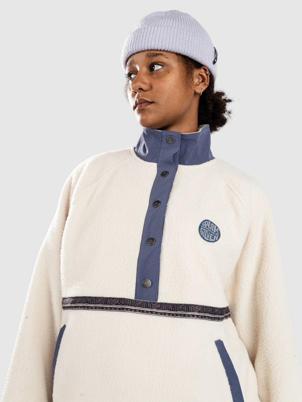 Quiksilver Uni Half Zip Polar Fleece Jacket birch