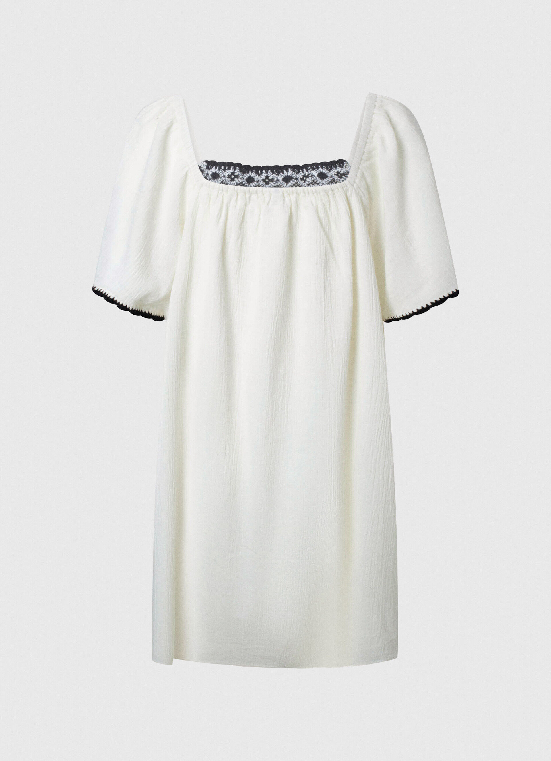 VESTIDO BAMBULA DE ALGODÃO - mousse branca