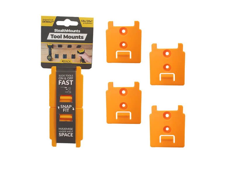 StealthMounts TM-DW18-YLW-4 Machinehouder voor DeWALT XR - Geel - 4-pack