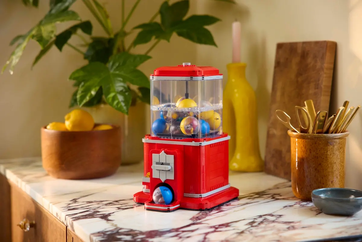 (1343-tlg. Set) Ideas Klemmbausteine Spielzeug Deko Modell Bausatz (21358) - Spielzeugautomat mit Minifiguren