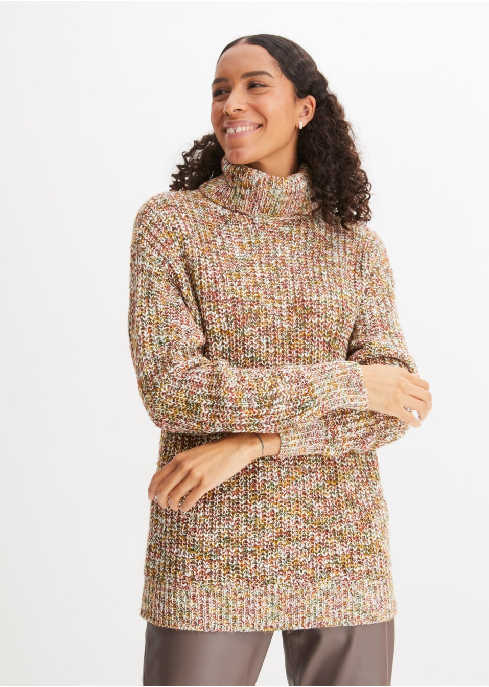 Pull col roulé