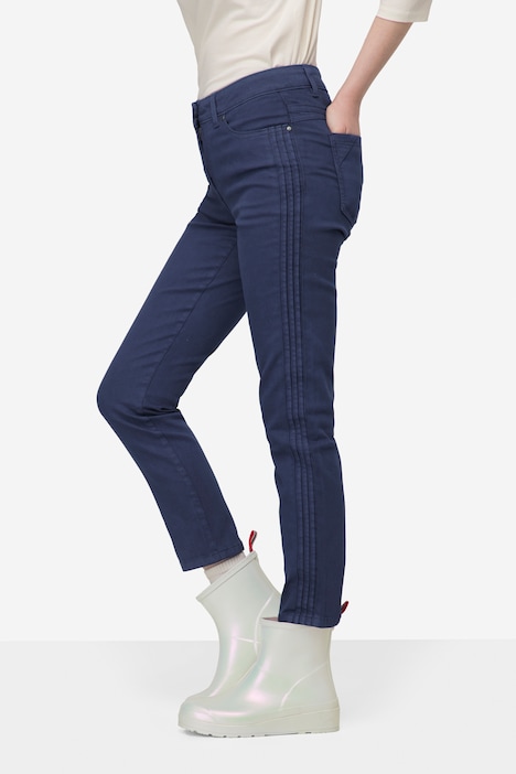 Jeans Tina, gerade Passform, seitliche Zierfalten, 5-Pocket