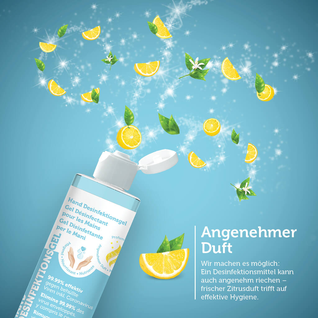 WIESENBERG Hand Desinfektionsgel Gel Fresh Lemon Fl 500 ml