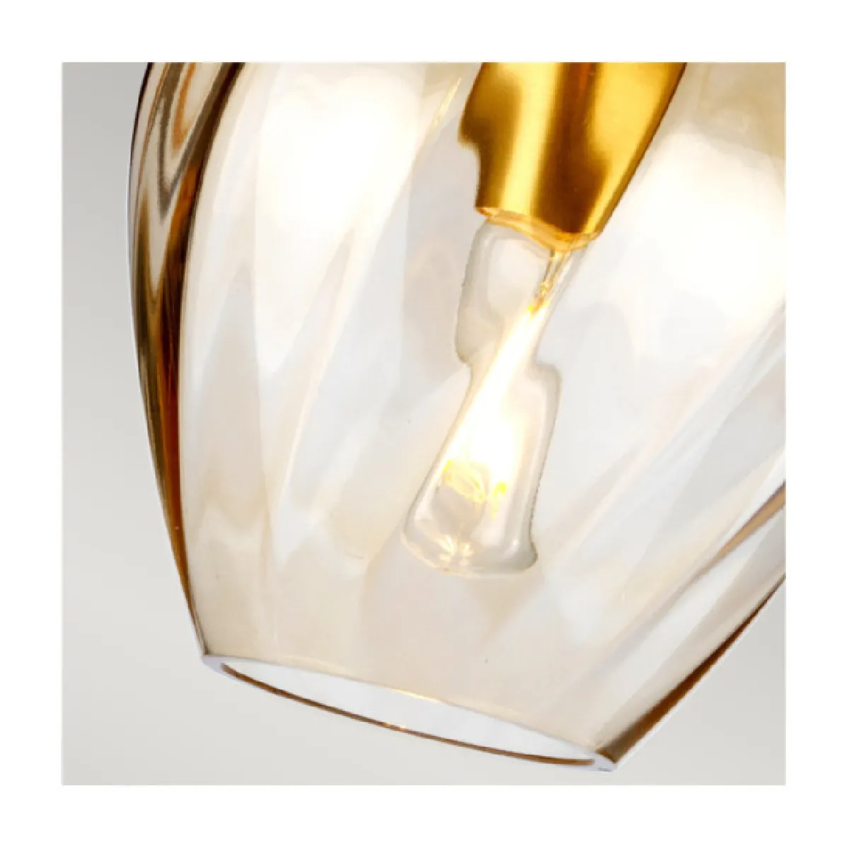Elstead Lighting Suspension Tiber Acier,verre optique torsadé Laiton brossé