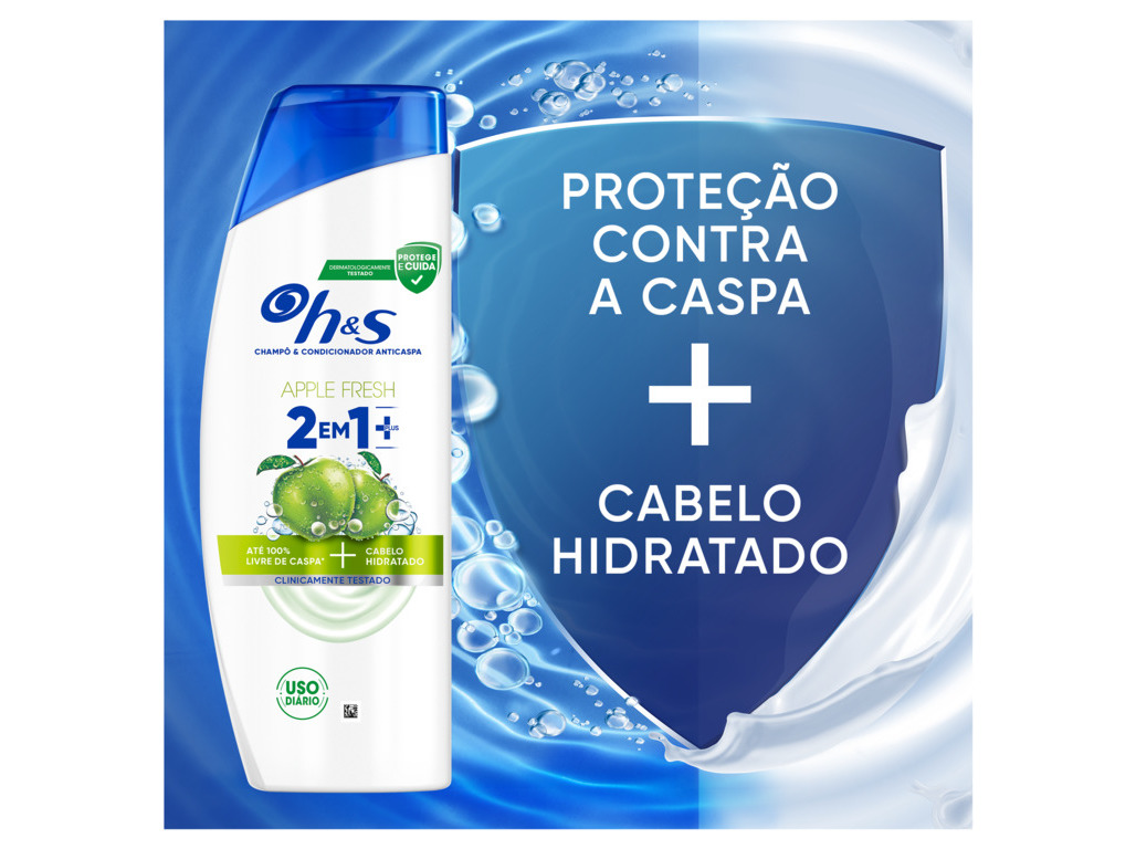 CHAMPÔ H&S MAÇA 2EM1 PLUS 300ML