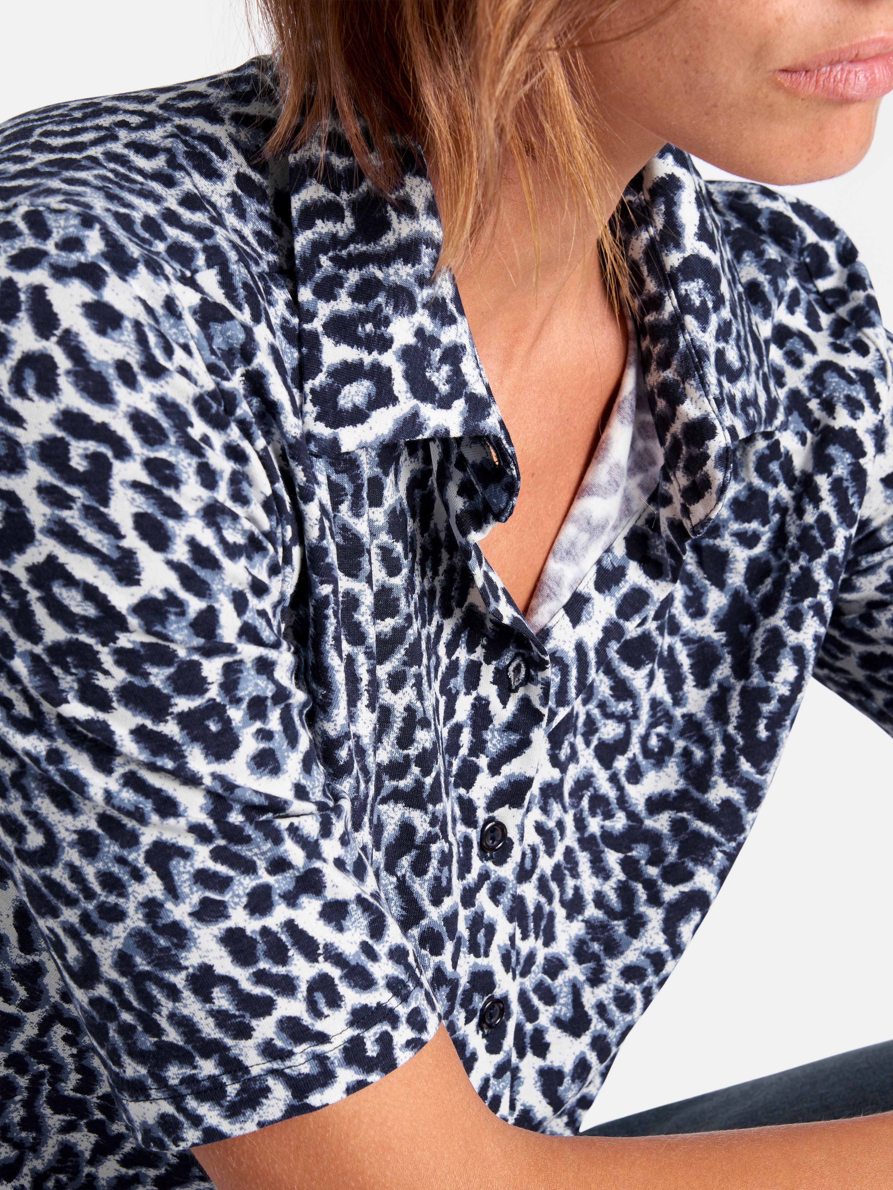 Jersey-Bluse mit 1/2-Arm