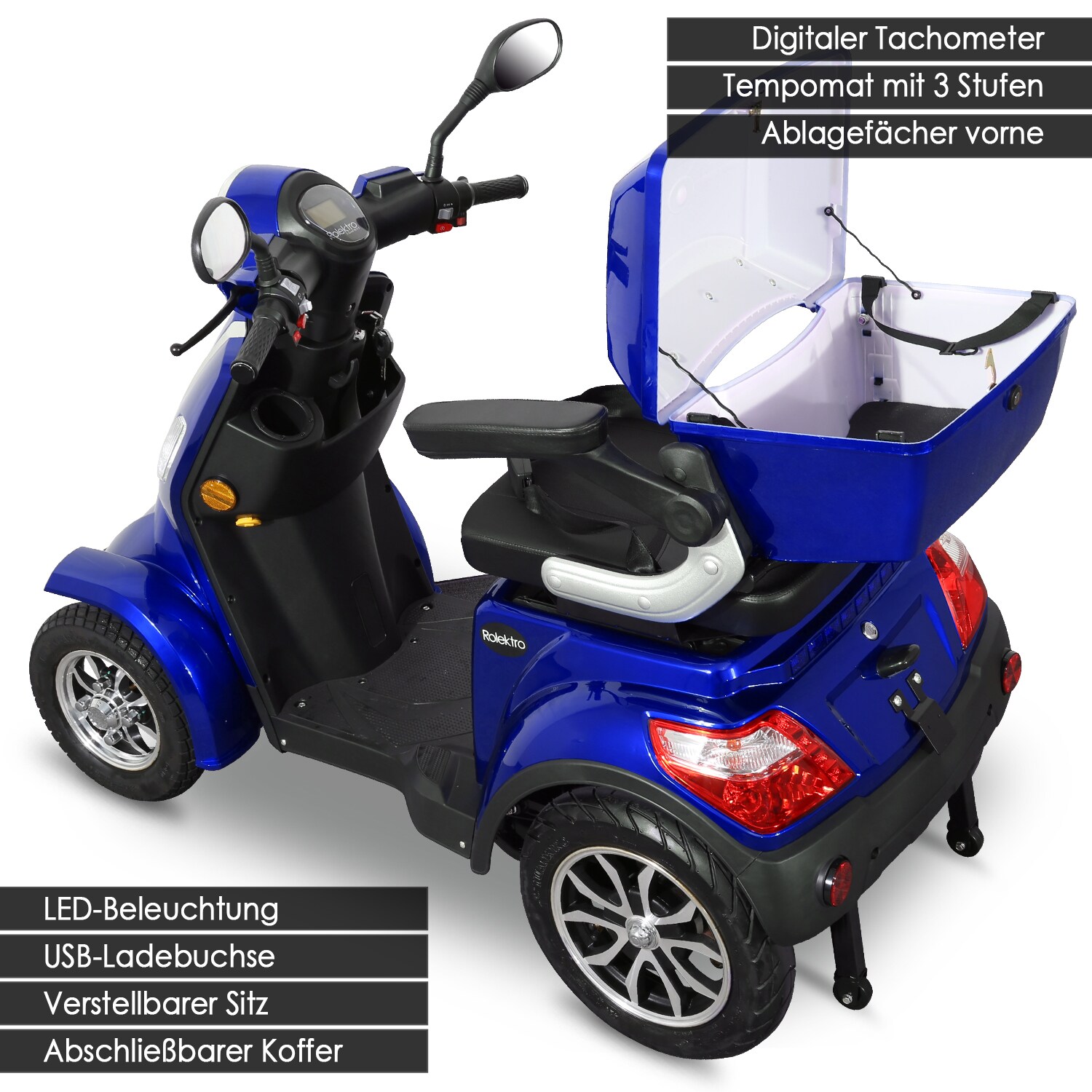 Rolektro E-Quad 25, Blau, 1000 Watt