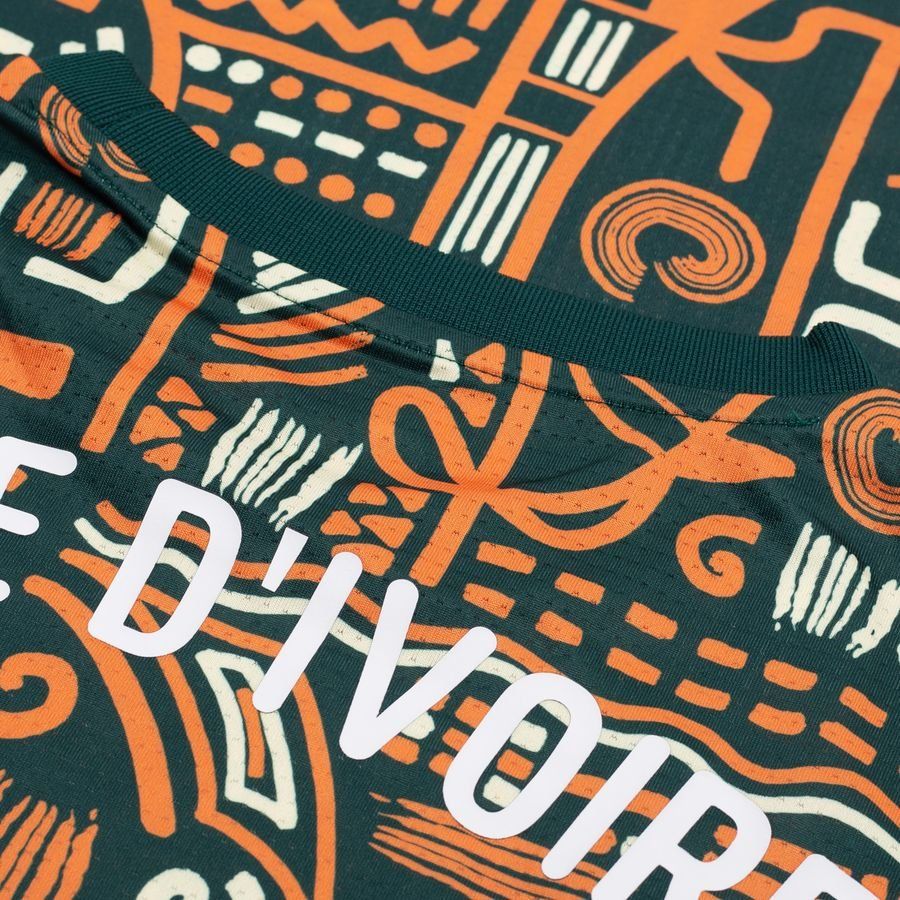 Côte D'Ivoire T-shirt d'Entraînement Avant-Match Africa Cup of Nations 2025 - Vert/Orange