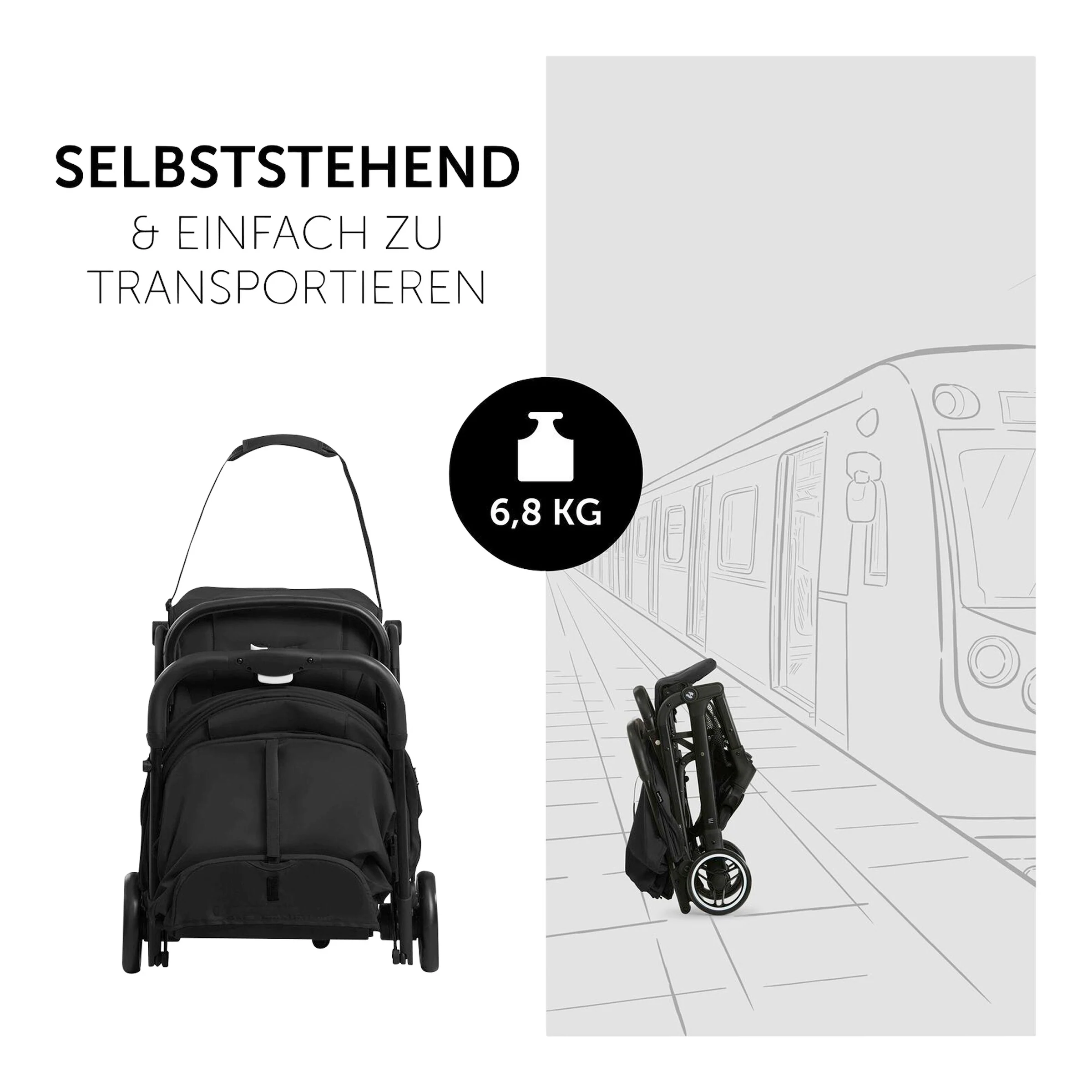 Hauck Buggy TravelNCare black