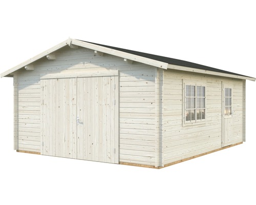 Enkele garage Palmako Roger 23,9 m² met houten deur 450 x 550 cm natuurlijk