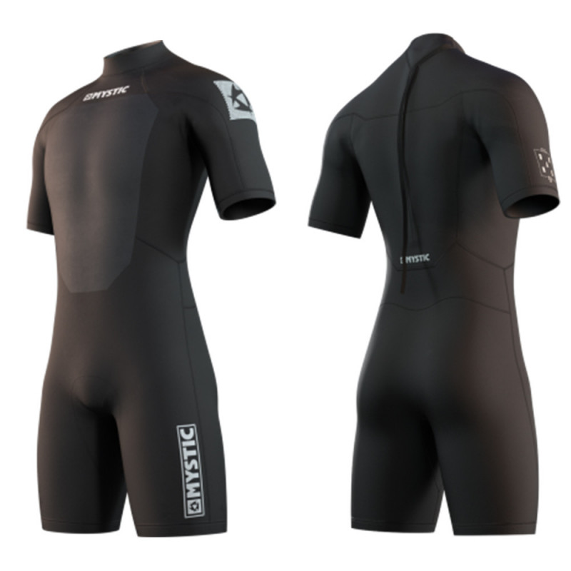 SHORTY NEOPRENE MYSTIC BRAND 3/2 BACKZIP BLACK