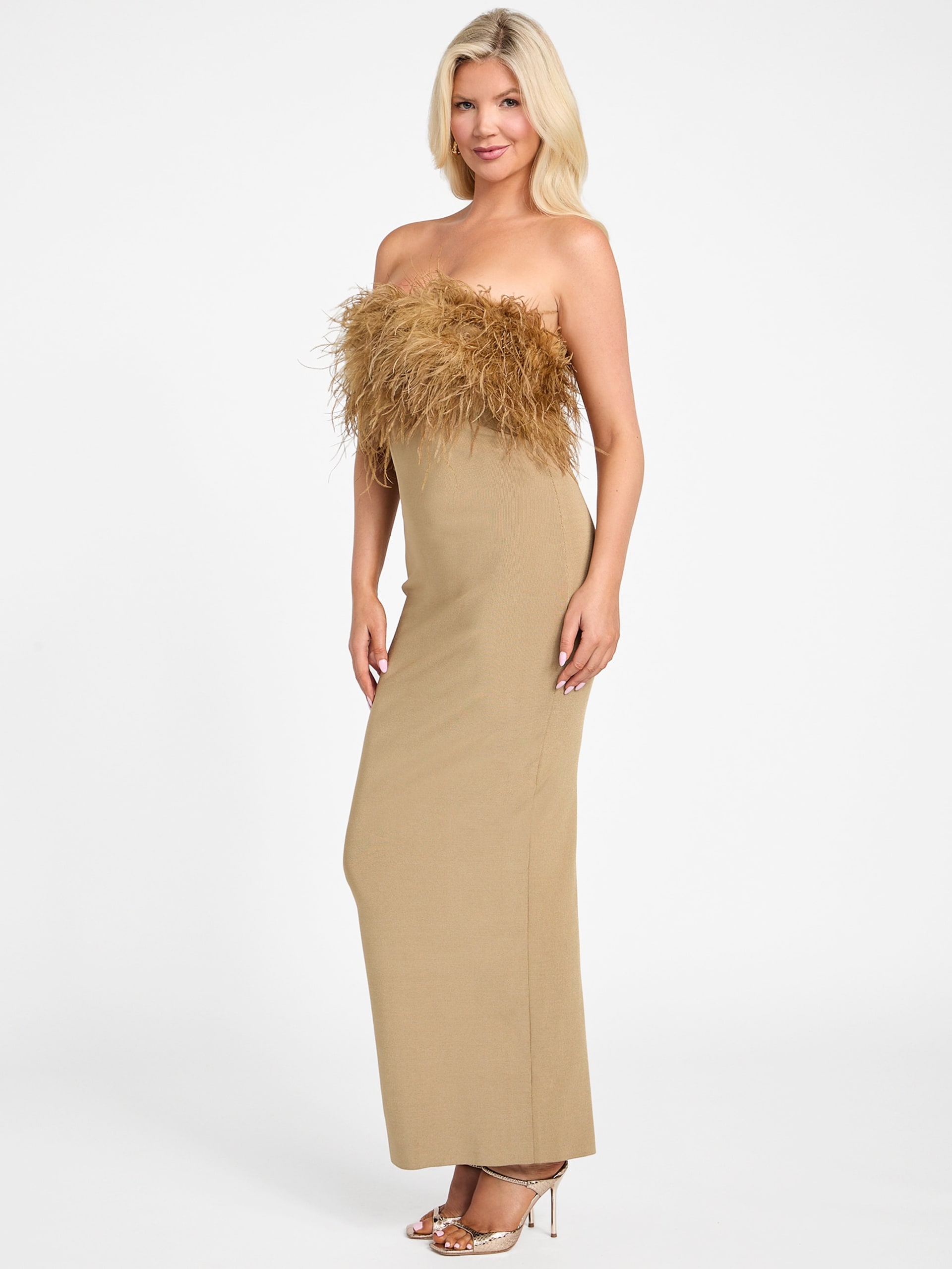 Vestido bandage Evita Feather