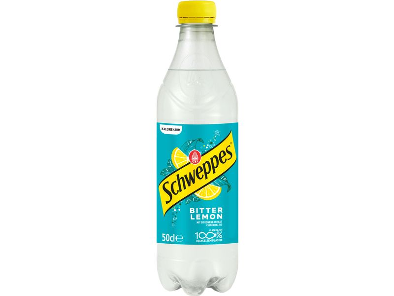 Schweppes Soft-Drinks Bitter Lemon 6 x 0.5 l Bittersüsses Erfrischungsgetränk mit prickelnder Kohlensäure