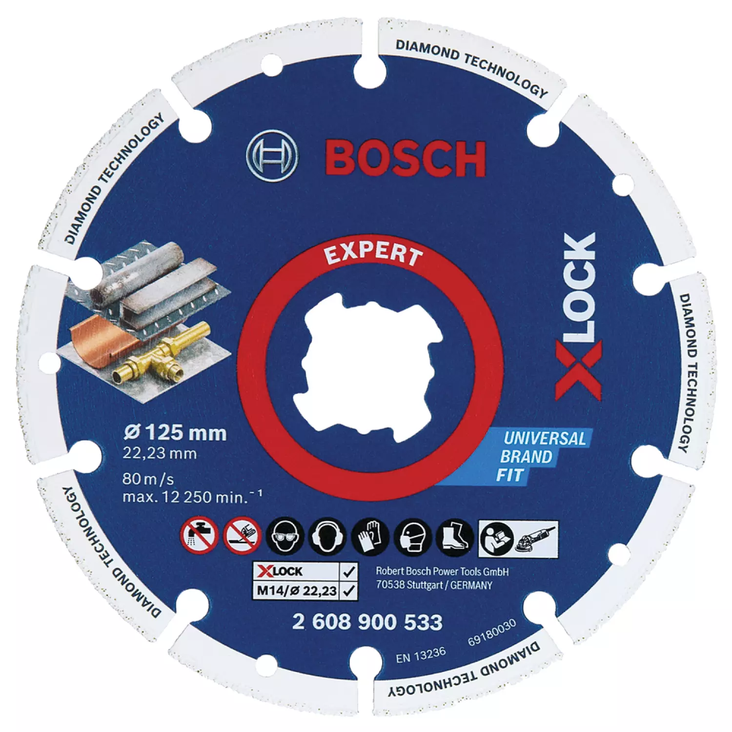 Bosch 2608900533 X-LOCK Diamantschijf metaal - 125 x 22.23 mm