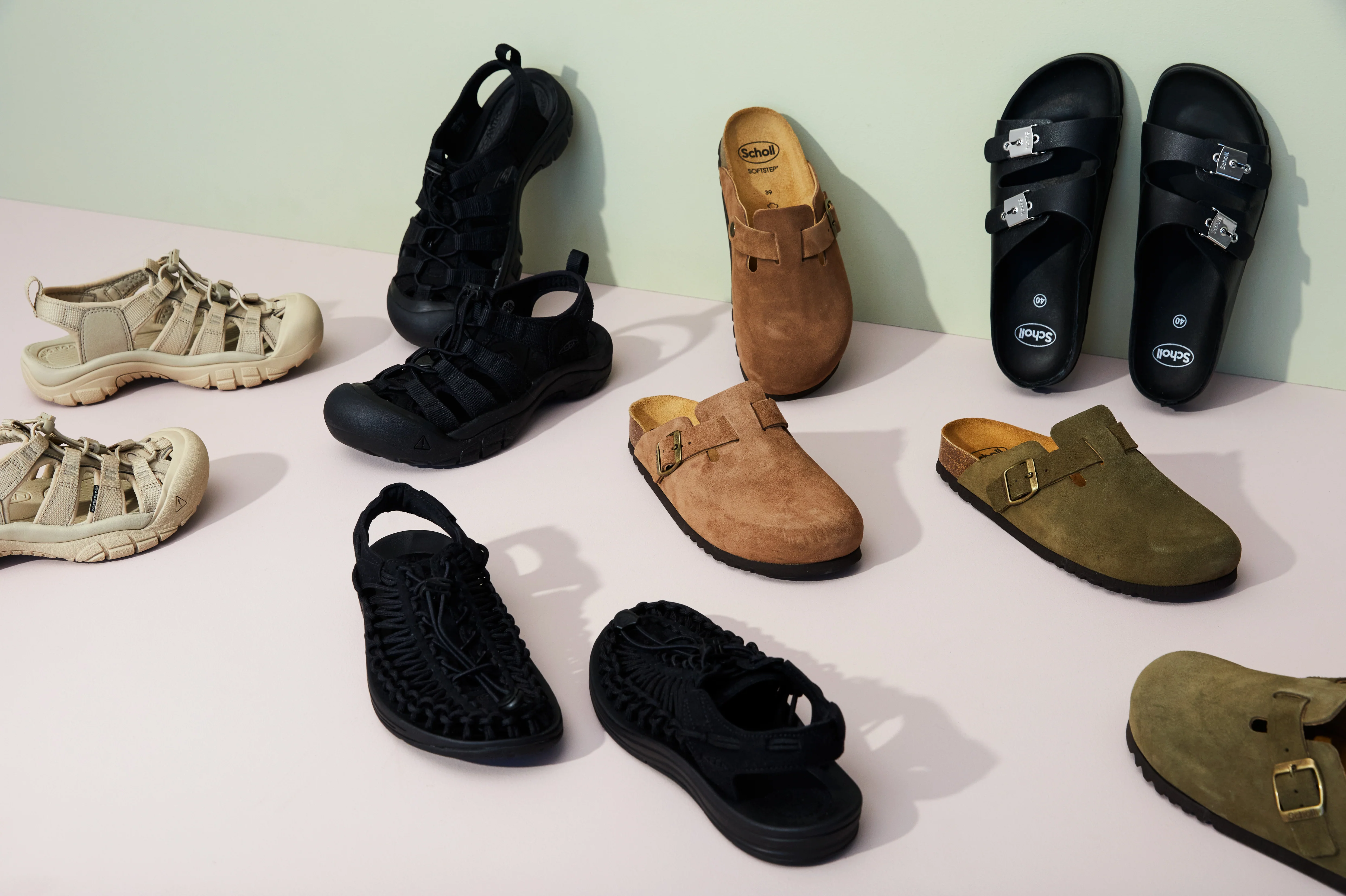 Scholl  Kim Iconic Læder sandaler - sort