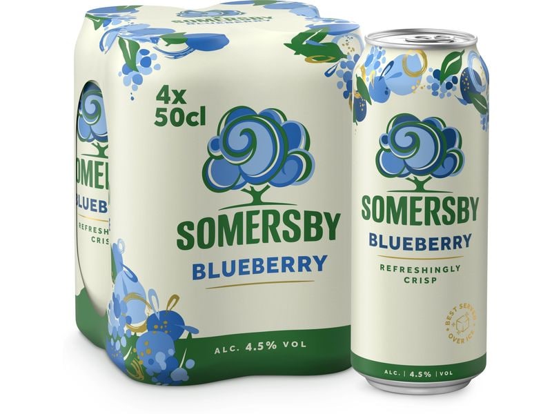 Somersby Cider Blueberry 4 x 0.5 l Biermischgetränk mit Heidelbeergeschmack