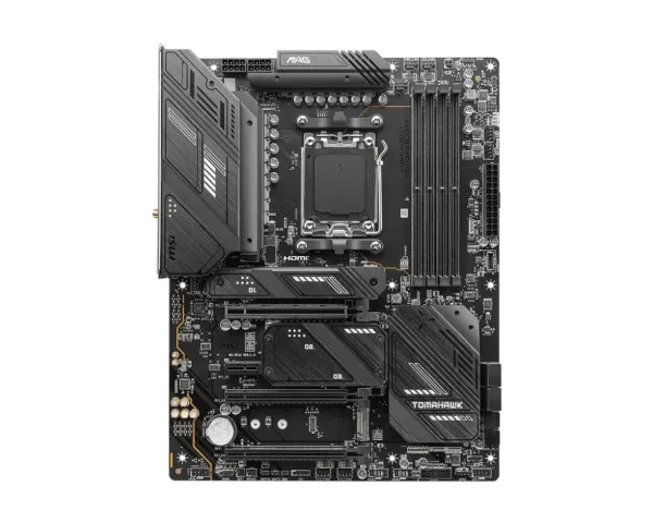 [OUTLET] - MSI MAG X670E TOMAHAWK WIFI - Bundkort - ATX - Socket AM5 - AMD X670 Chipset - USB 3.2 Gen 1, USB 3.2 Gen 2, USB-C Gen 2x2, USB-C 3.2 Gen2 - 2.5 Gigabit LAN, Wi-Fi 6, Bluetooth - onboard grafik (CPU påkrævet) - HD Audio (8-kanaler)