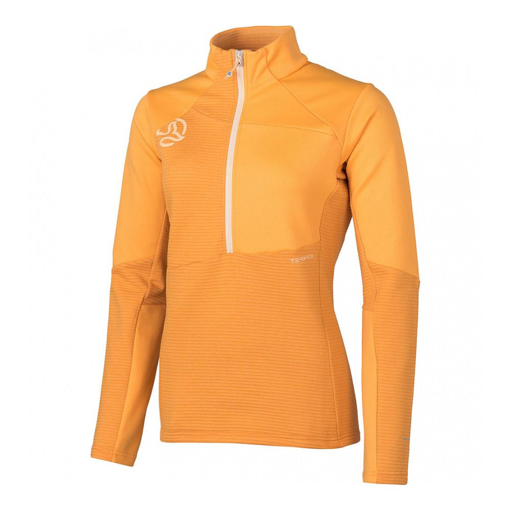 Ternua TESLINA 1/2 ZIP - Sweat Femme fresh mandarin