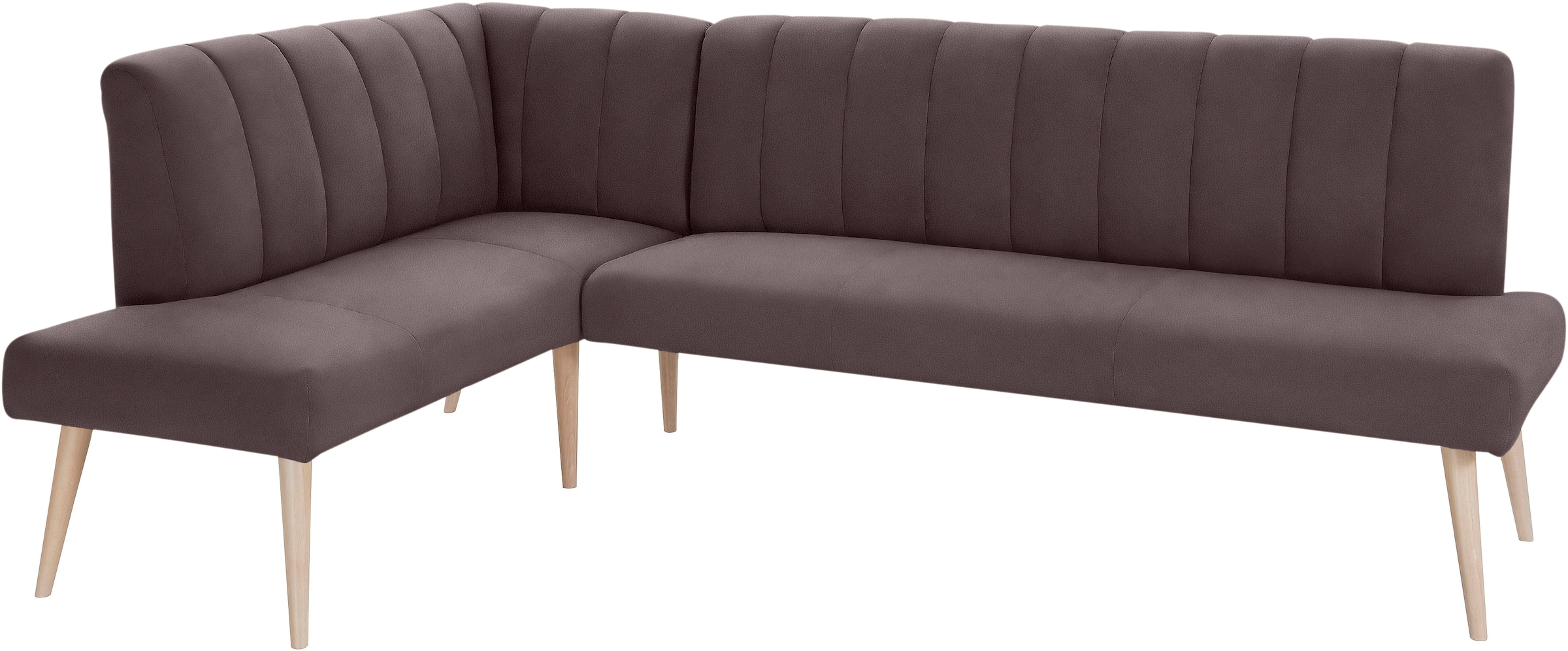 exxpo - sofa fashion Eckbank »Costa, moderne Rückensteppung, bequem und elegant, hoher Holzfuss« hochwertig verarbeitet, Frei im Raum stellbar