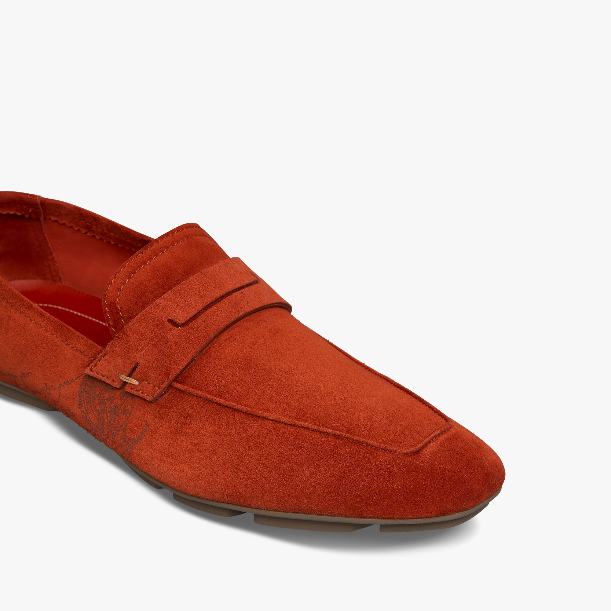Mocassin Lorenzo Drive En Cuir Camoscio Scritto