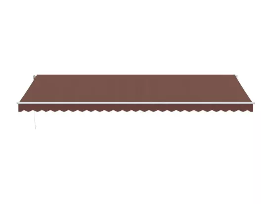 Auvent rétractable automatique avec LED marron 600x350 cm