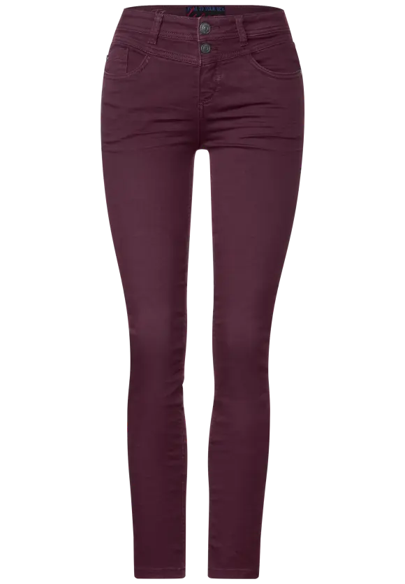 Farbige Slim Fit Jeans - plummy wine washed