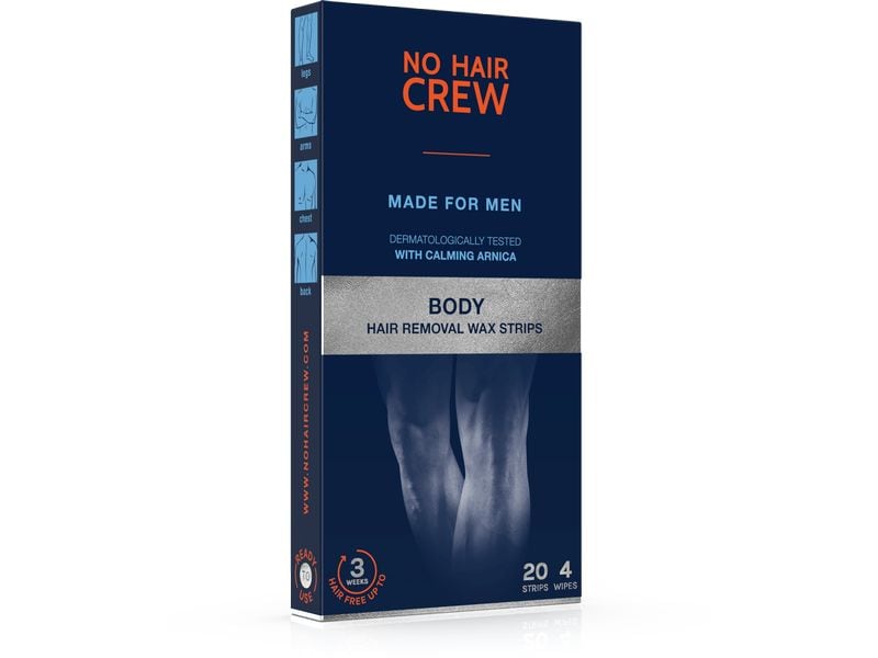 No Hair Crew Wachsstreifen Body 20 Stück Kaltwachsstreifen für den Körper