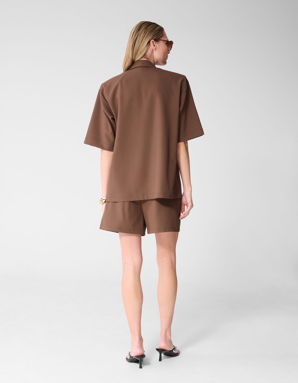 Oversized Blazer Blouse Bruin