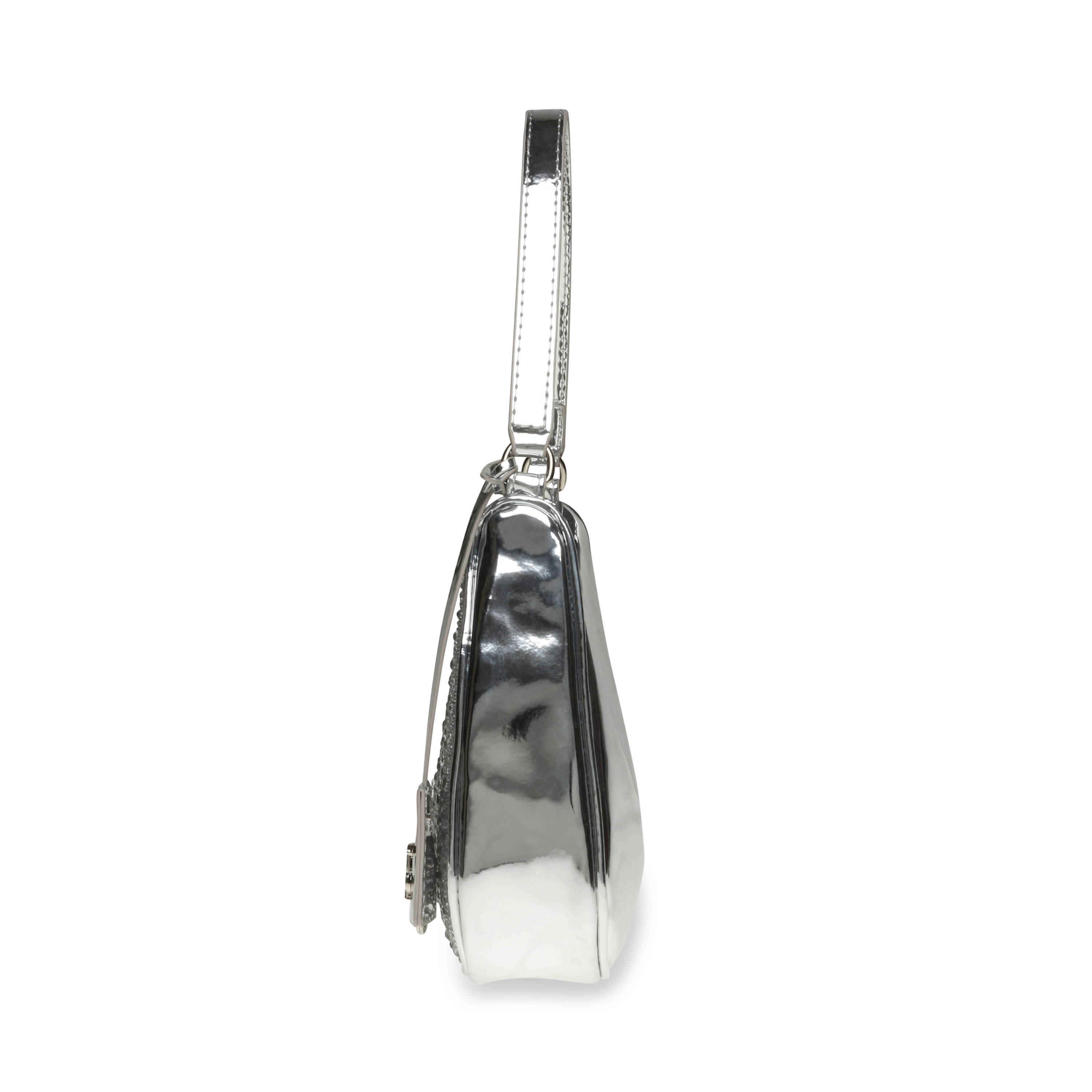Steve Madden schoudertas met strass Bmartaj zilverkleurig