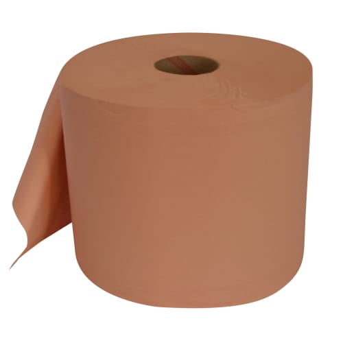 Bobine d'essuyage orangée Paredes 1500 formats 21x35cm Ecolabel