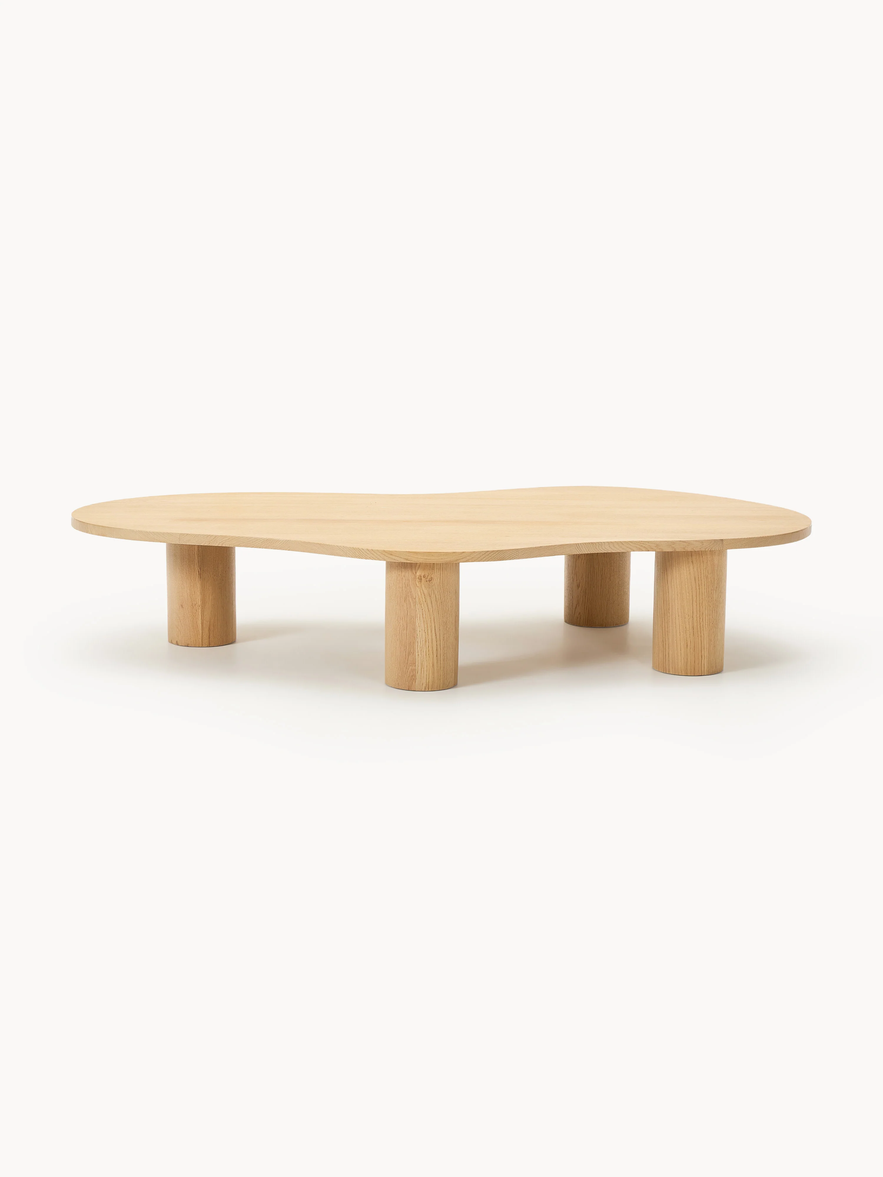 XL salontafel Didi van eikenhout in organische vorm